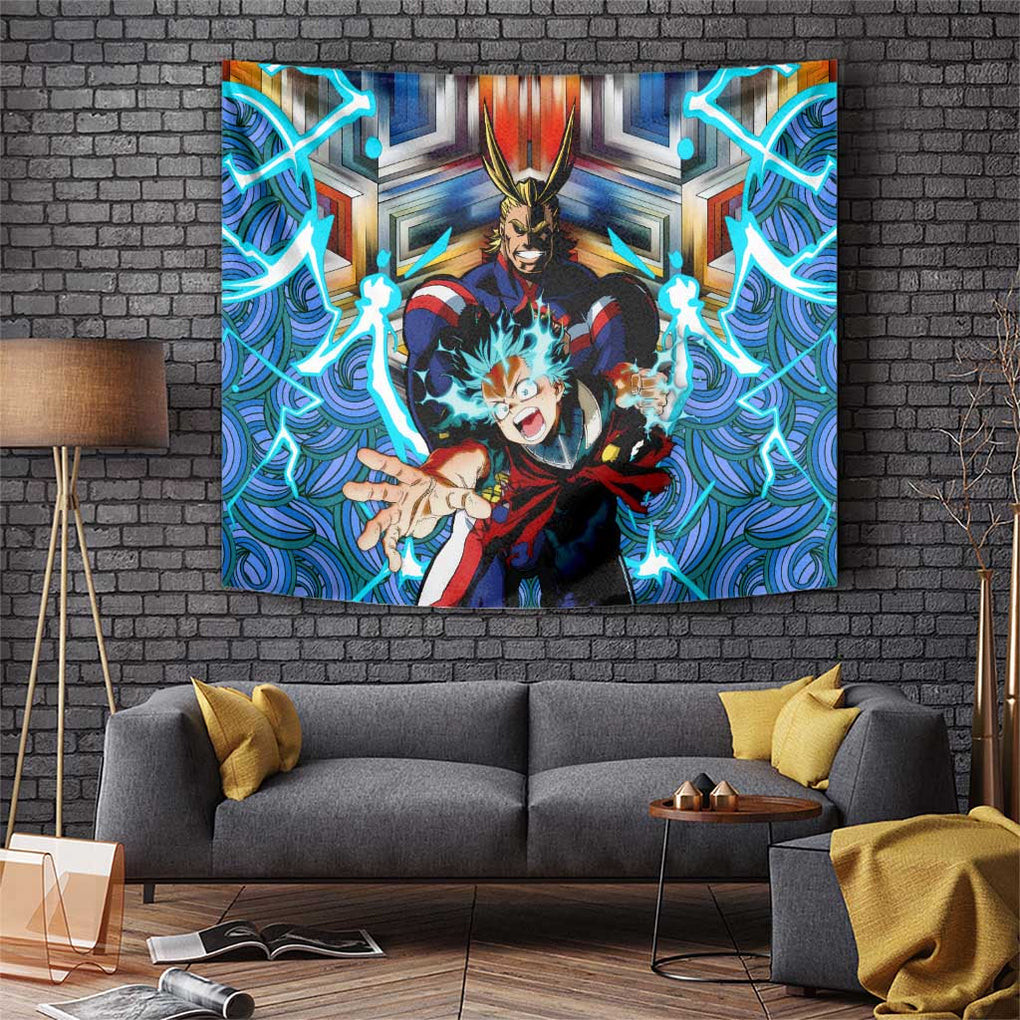 Trippy Deku X All Might My Hero Academia Tapestry Trippy Style
