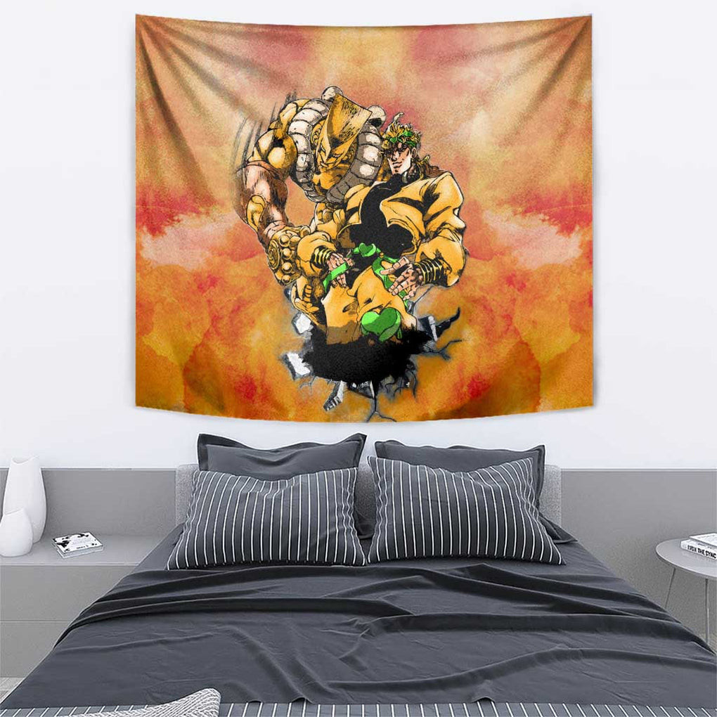 Trippy Dio V1 Jojos Bizarre Adventure Tapestry Trippy Style