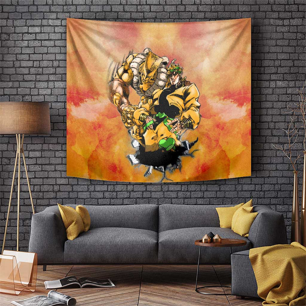 Trippy Dio V1 Jojos Bizarre Adventure Tapestry Trippy Style