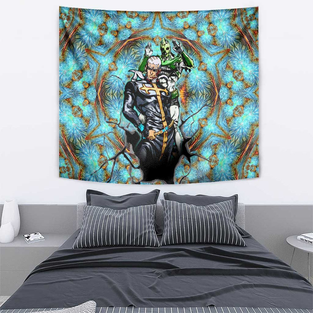 Trippy Enrico Pucci C Moon Jojos Bizarre Adventure Tapestry Trippy Style