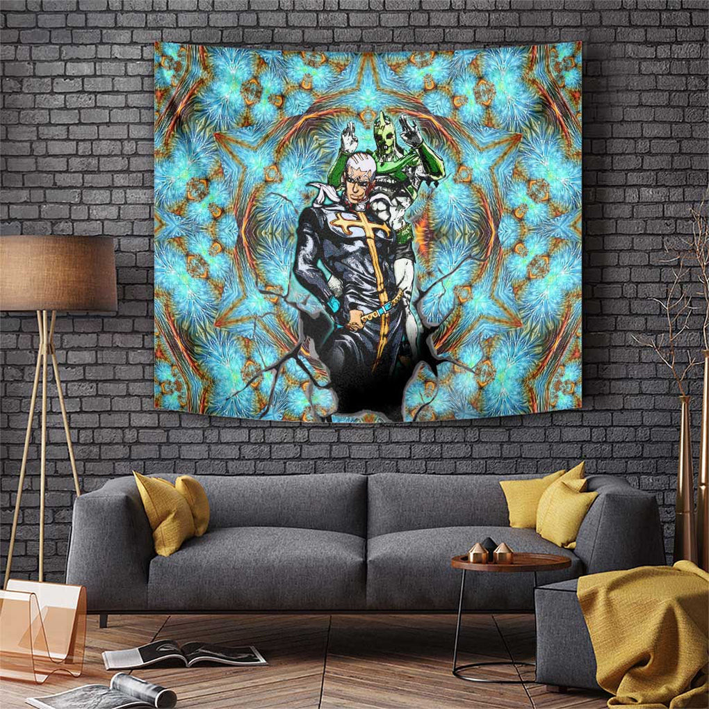 Trippy Enrico Pucci C Moon Jojos Bizarre Adventure Tapestry Trippy Style
