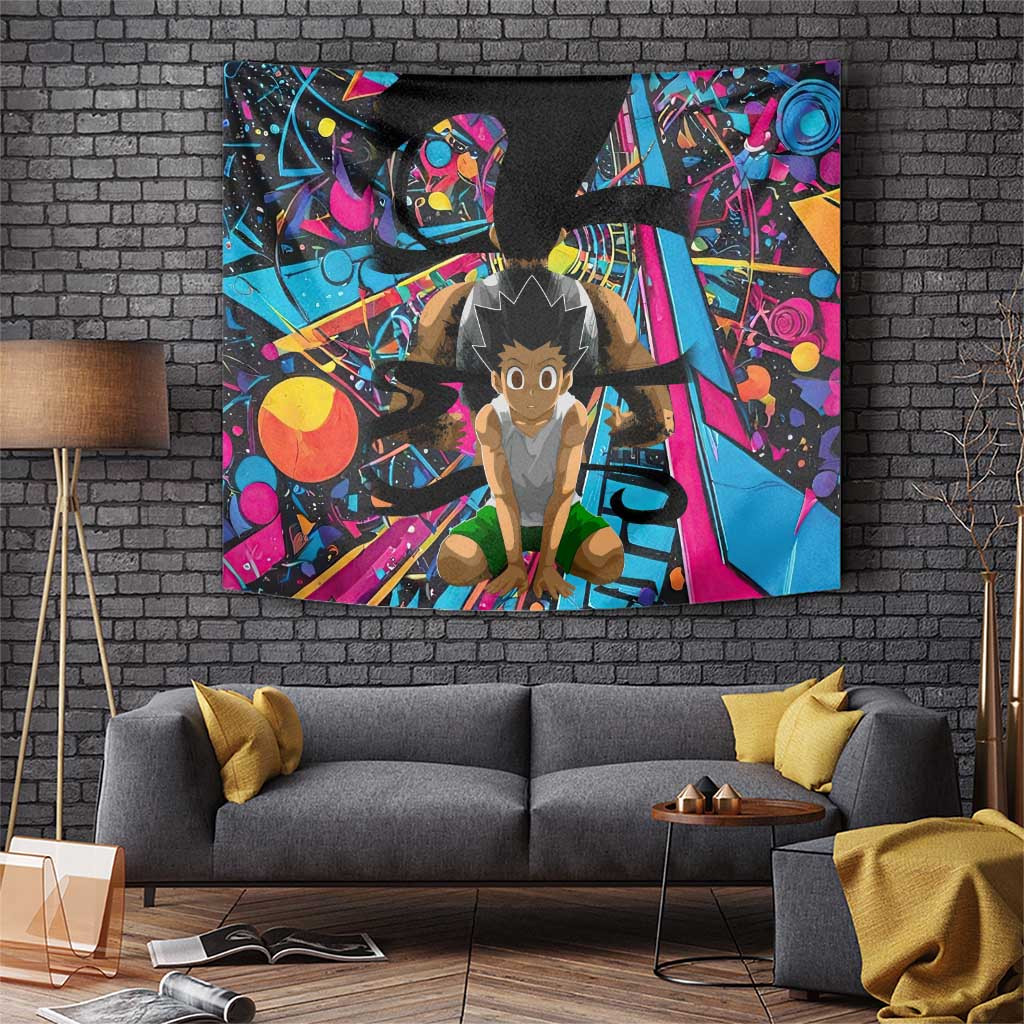 Trippy Gon Freecss Hunter X Hunter Tapestry Trippy Mix Anime Style