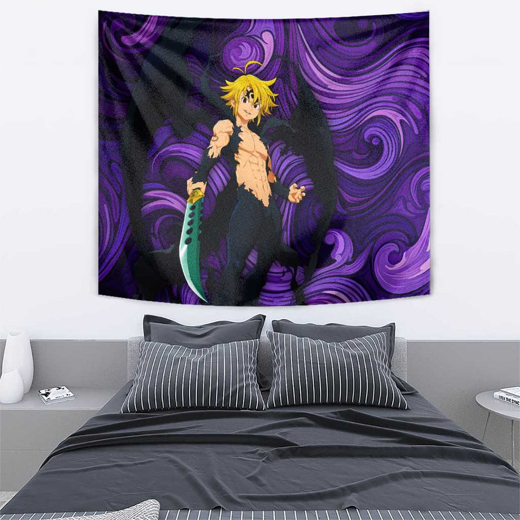 Trippy Meliodas Assault Mode Seven Deadly Sins Tapestry Trippy Style
