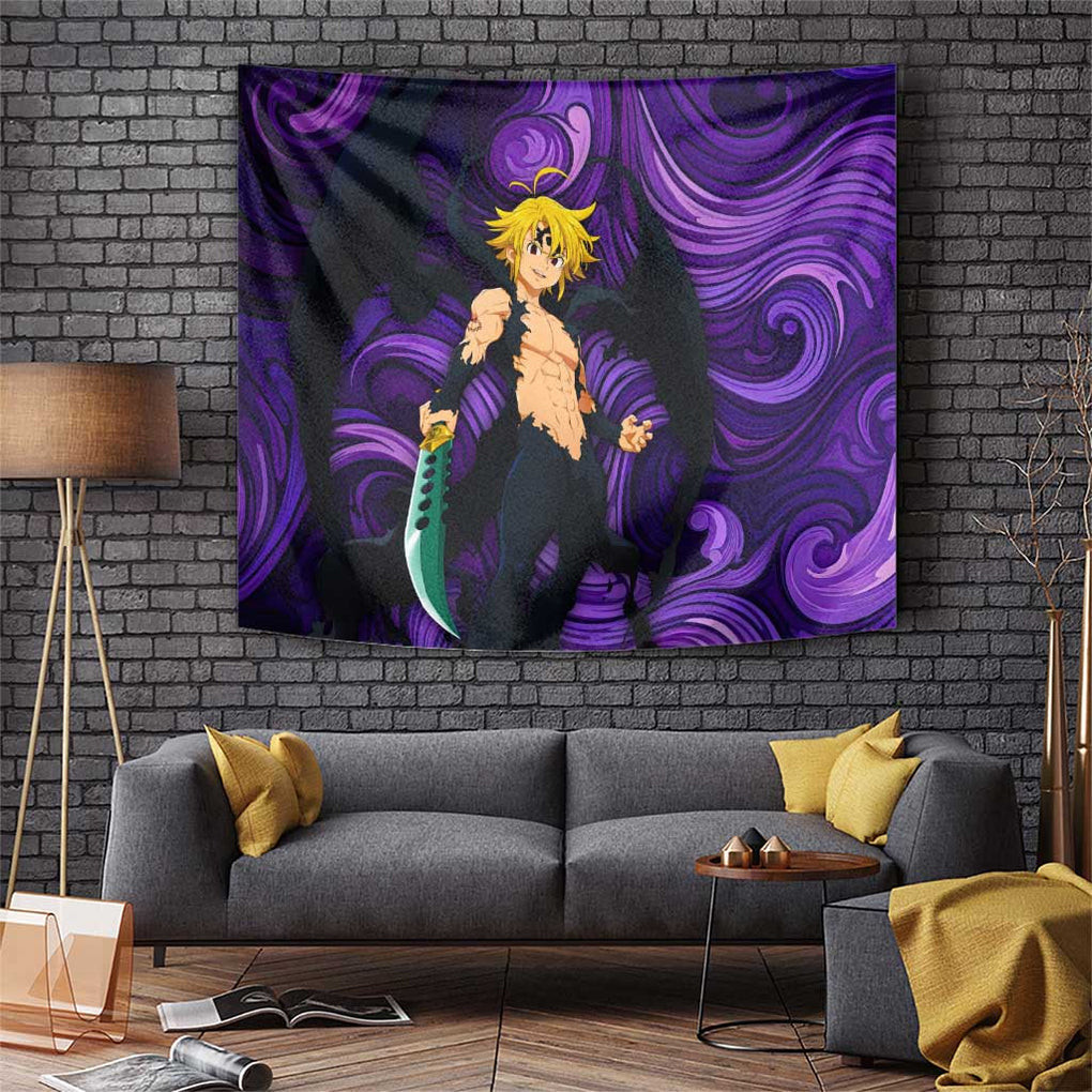 Trippy Meliodas Assault Mode Seven Deadly Sins Tapestry Trippy Style