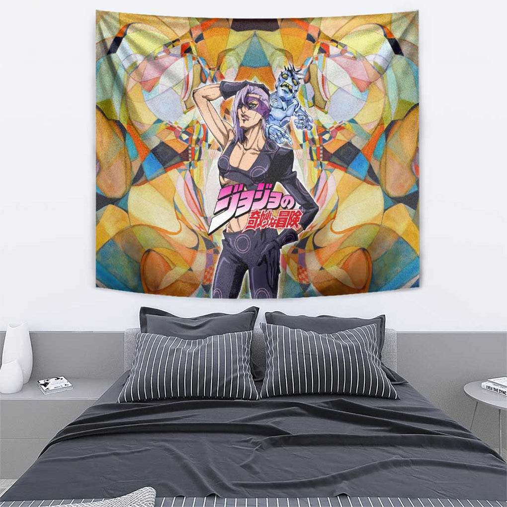 Trippy Melone Babyhead Jojos Bizarre Adventure Tapestry Trippy Style