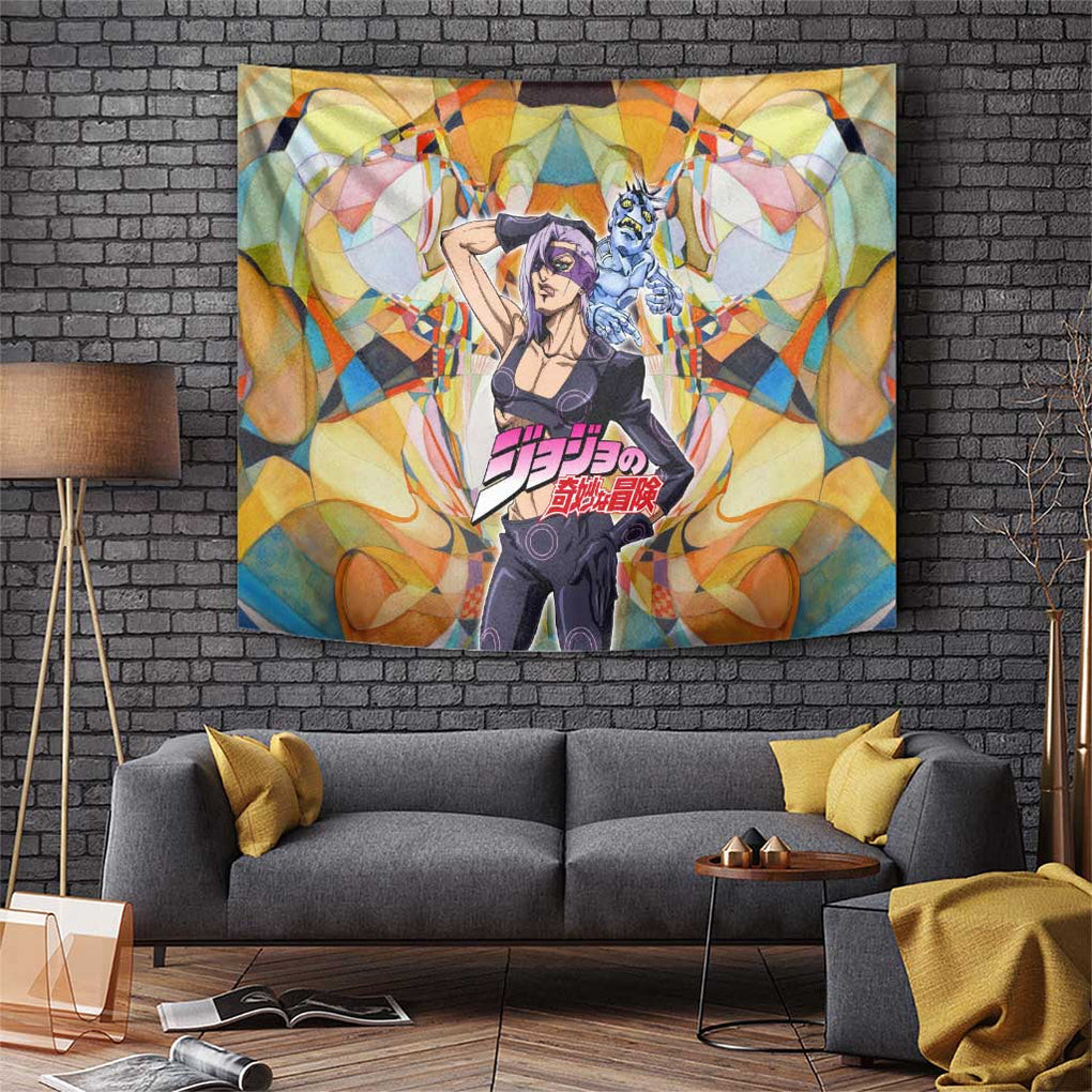 Trippy Melone Babyhead Jojos Bizarre Adventure Tapestry Trippy Style