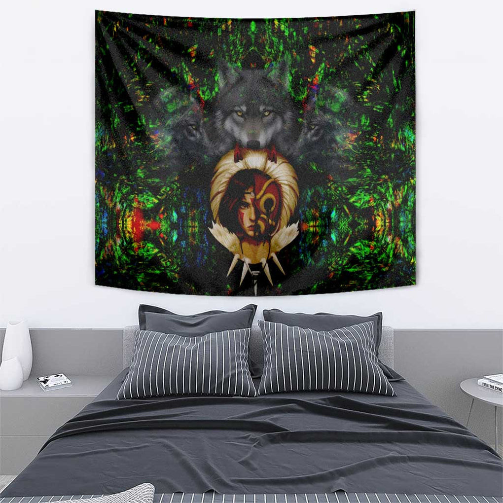 Trippy Princess Mononoke Studio Ghibli Tapestry Trippy Style