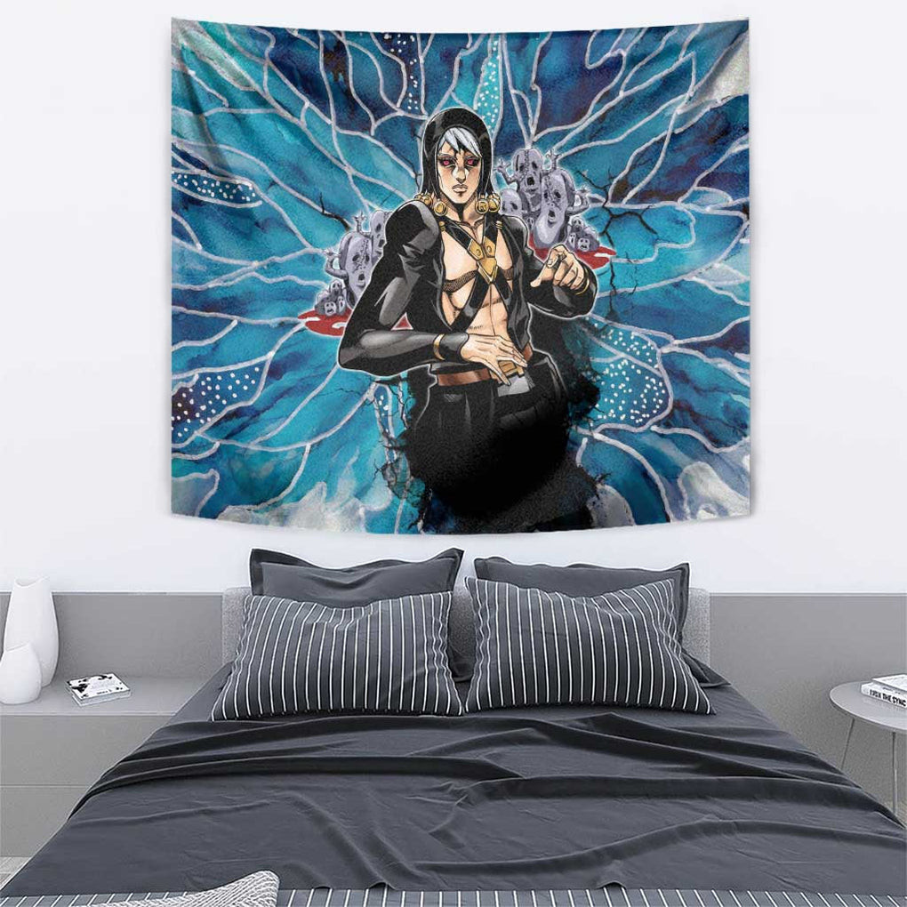 Trippy Risotto Nero Metallic Jojos Bizarre Adventure Tapestry Trippy Style