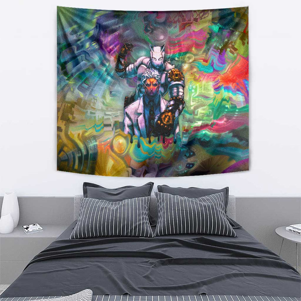 Trippy Yoshikage Kira Deadly Queen Jojos Bizarre Adventure Tapestry Trippy Style