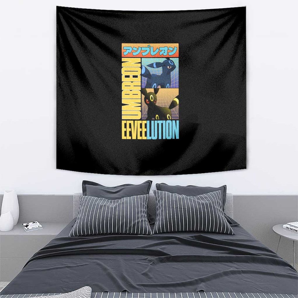 Umbreon Poke Tapestry Anime Style