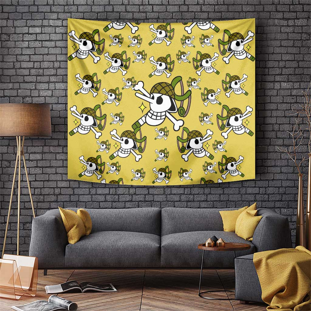 Usopp Pattern One Piece Sniper King Tapestry With Bold Patterned Outfit Anime Style