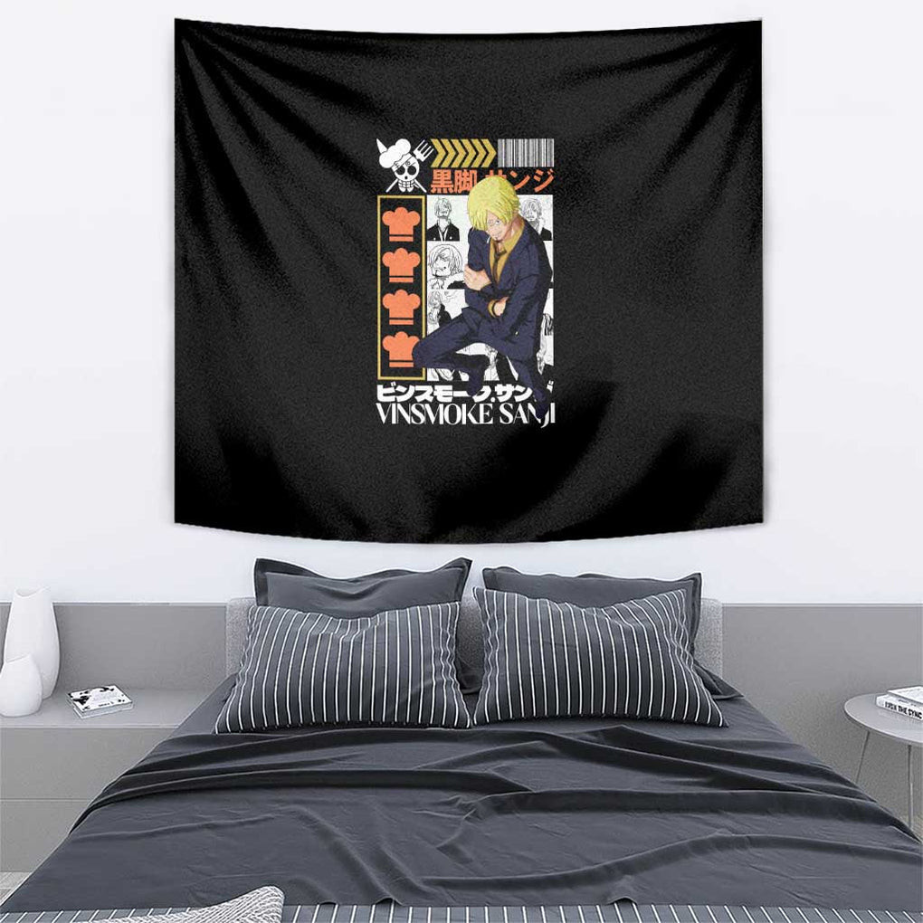 Vinsmoke Sanji Straw Hat Team One Piece Tapestry Anime Style