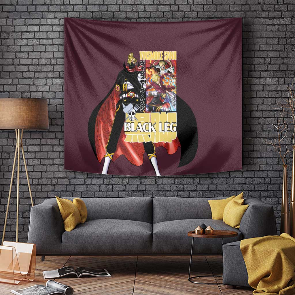 Vinsmoke Sanji V2 One Piece Fire Kick Chef Tapestry In Japan Anime Style