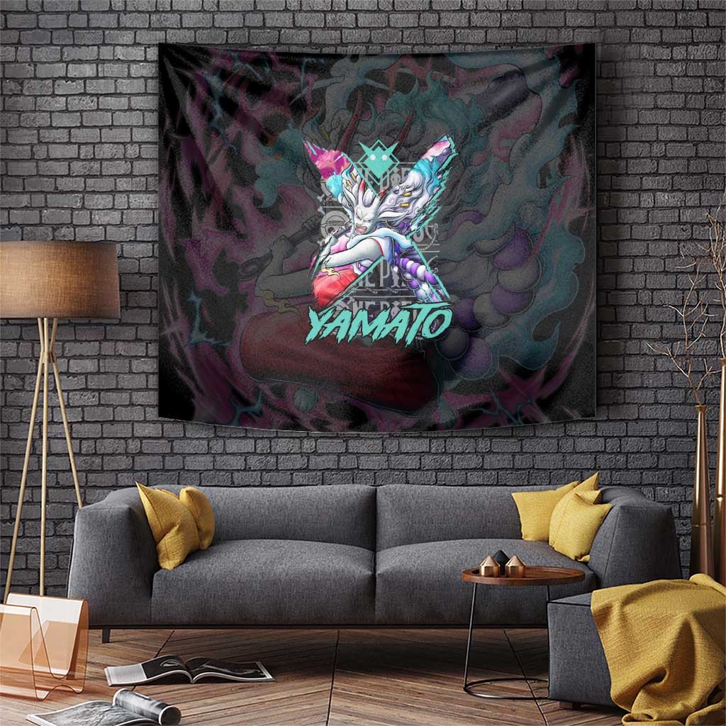 Yamato One Piece Oni Princess Tapestry With Majestic Club Anime Style