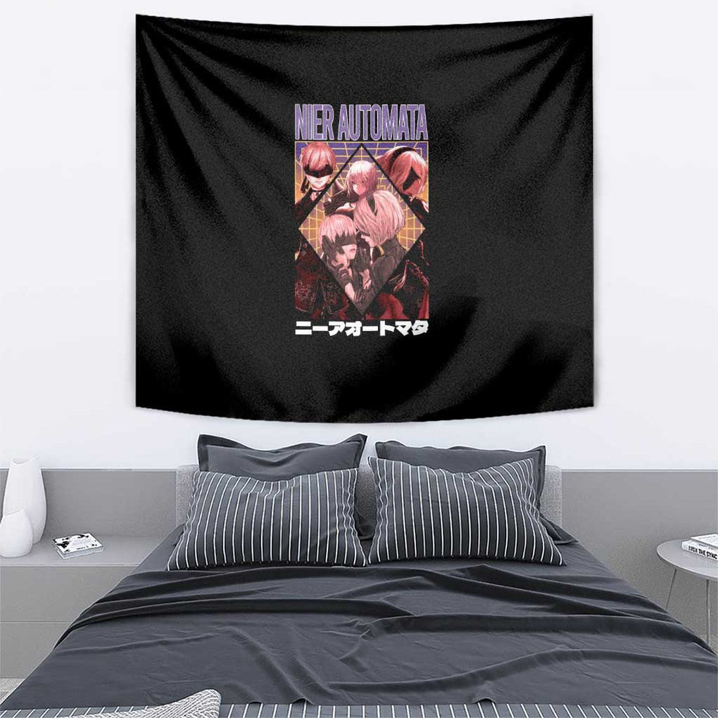 Yorha Units Nier Automata Tapestry Game Mix Anime Style