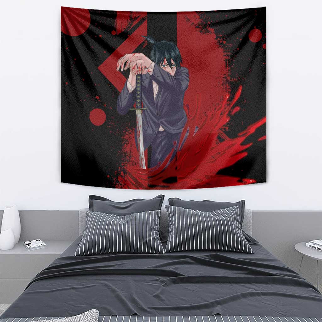 Aki Hayakawa Chainsaw Man Tapestry Anime Style
