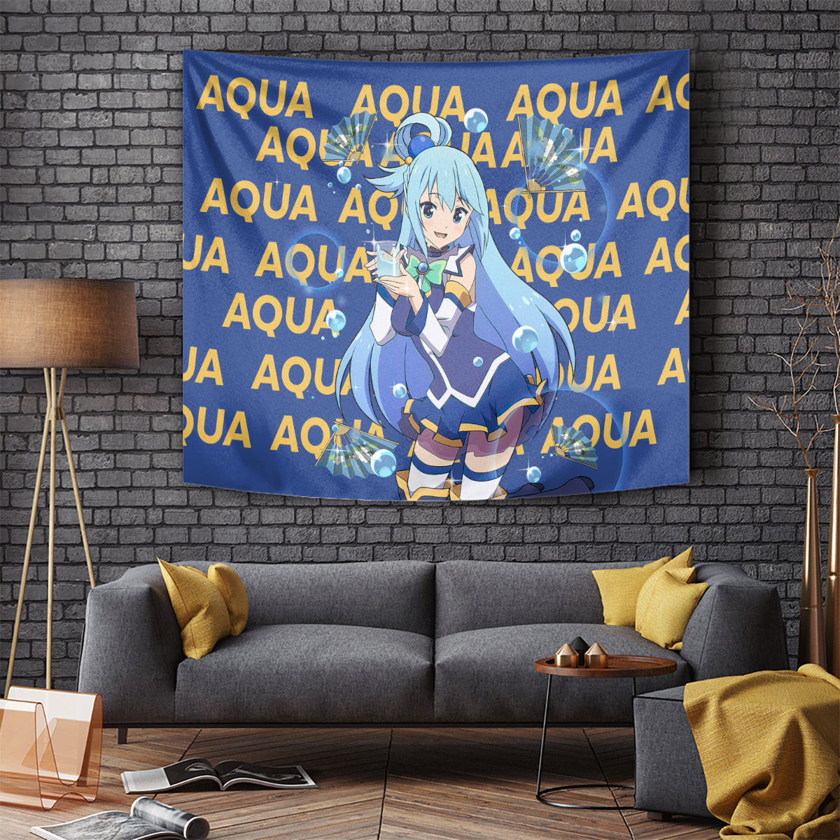 Aqua Konosuba Tapestry Anime Style