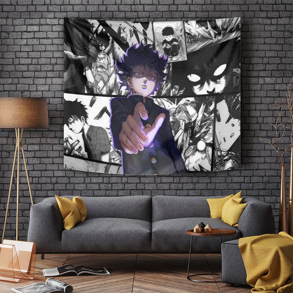 Arataka Reigen Mob Psycho 100 Tapestry Anime Style Art
