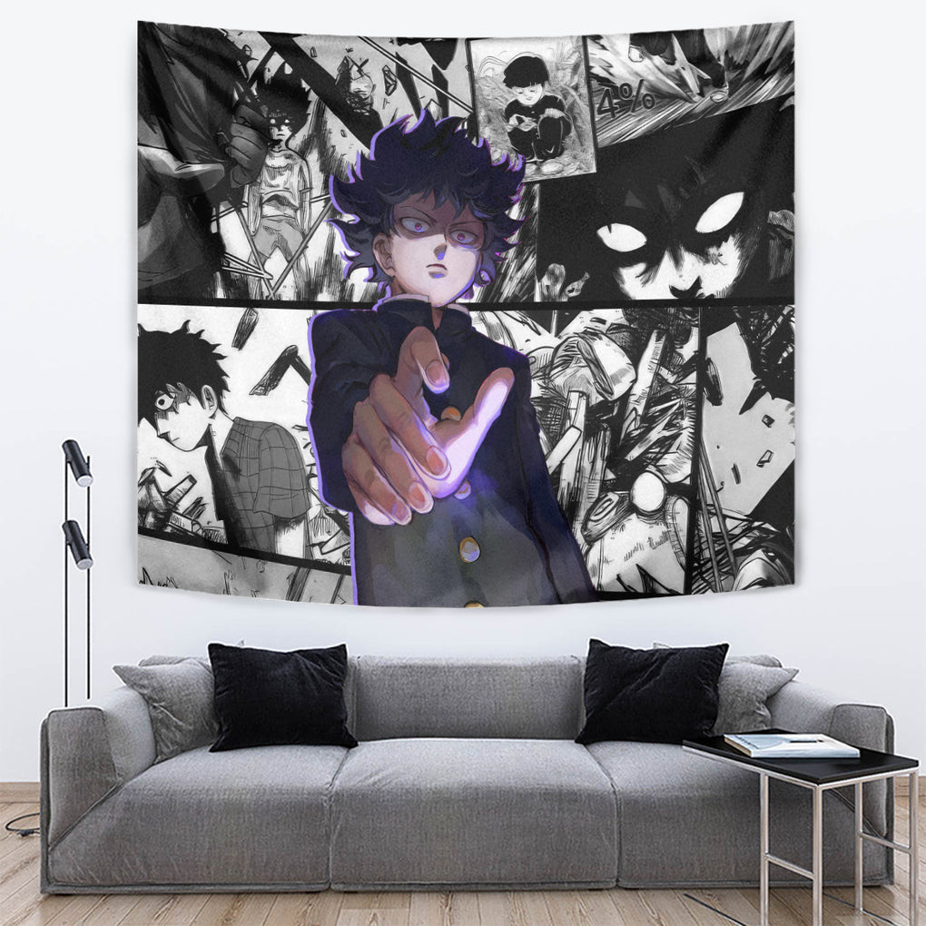 Arataka Reigen Mob Psycho 100 Tapestry Anime Style Art