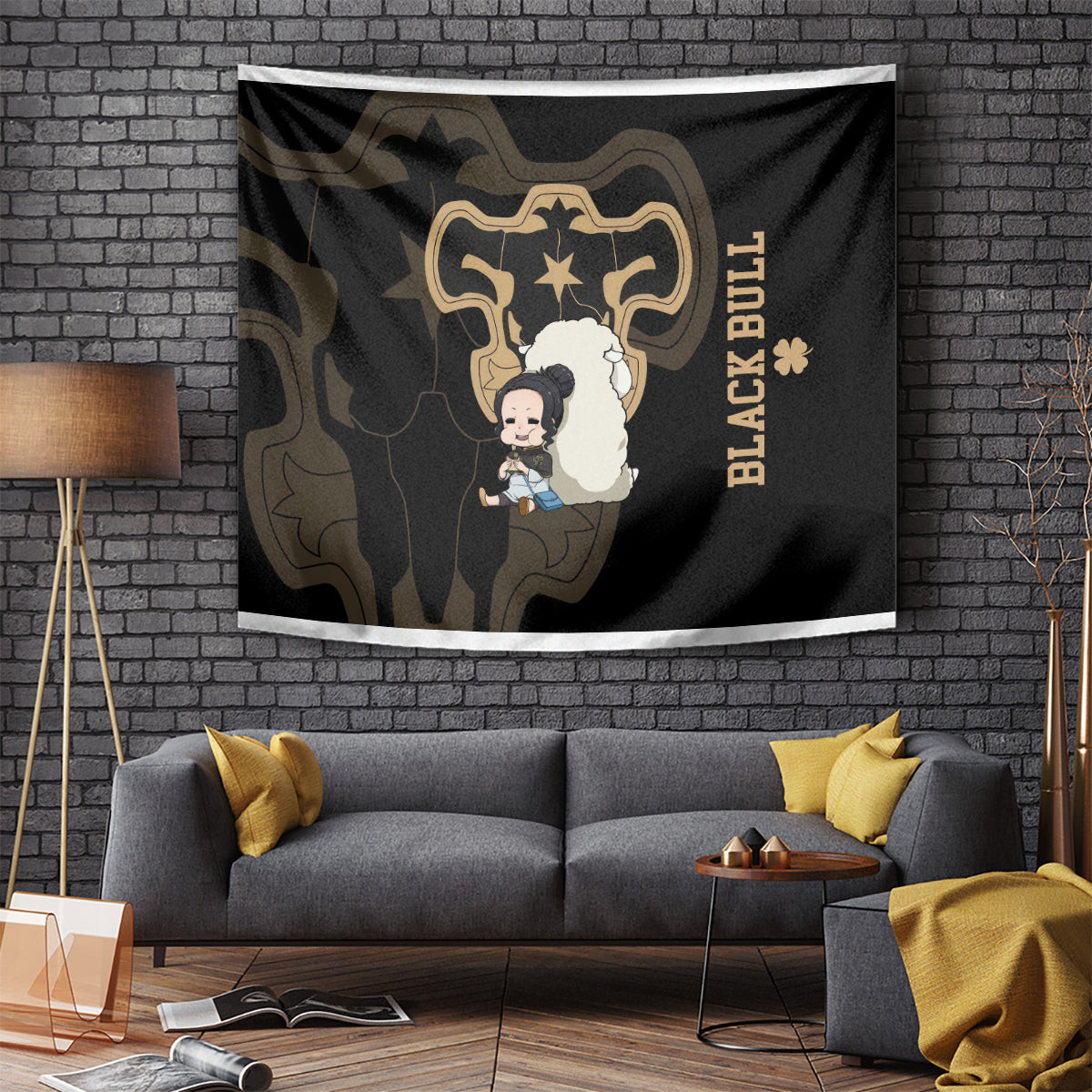 Black Bull Charmy Tapestry