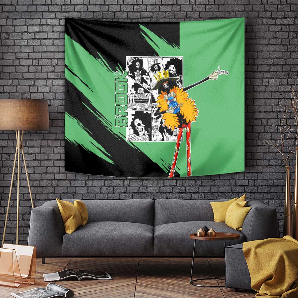 Brook - One Piece Tapestry Anime Mix Manga Style