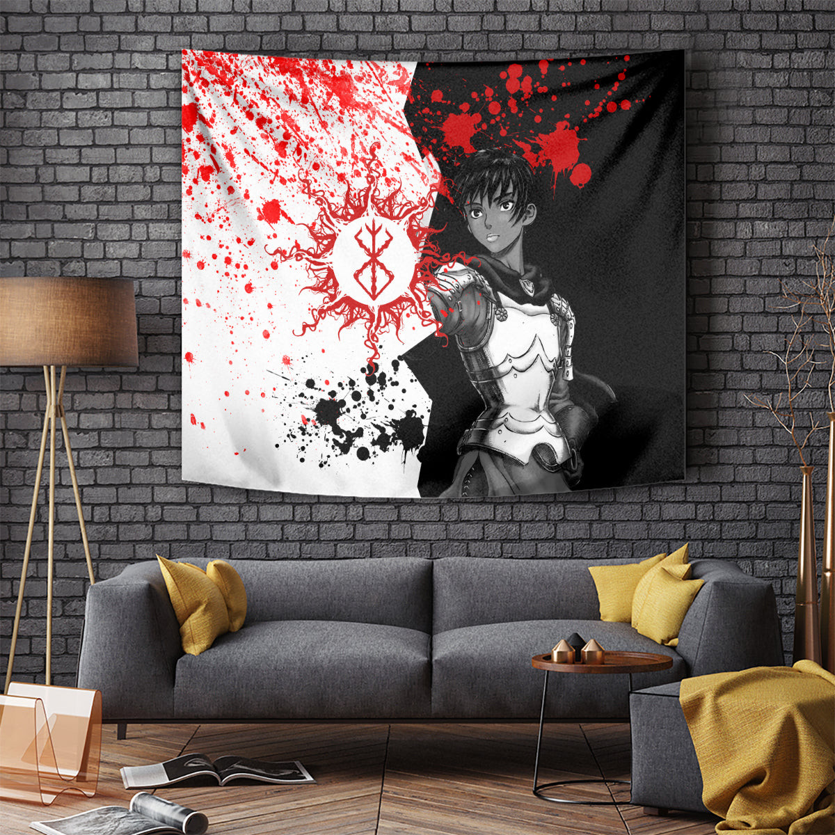 Casca Berserk Tapestry Grunge Blood Style