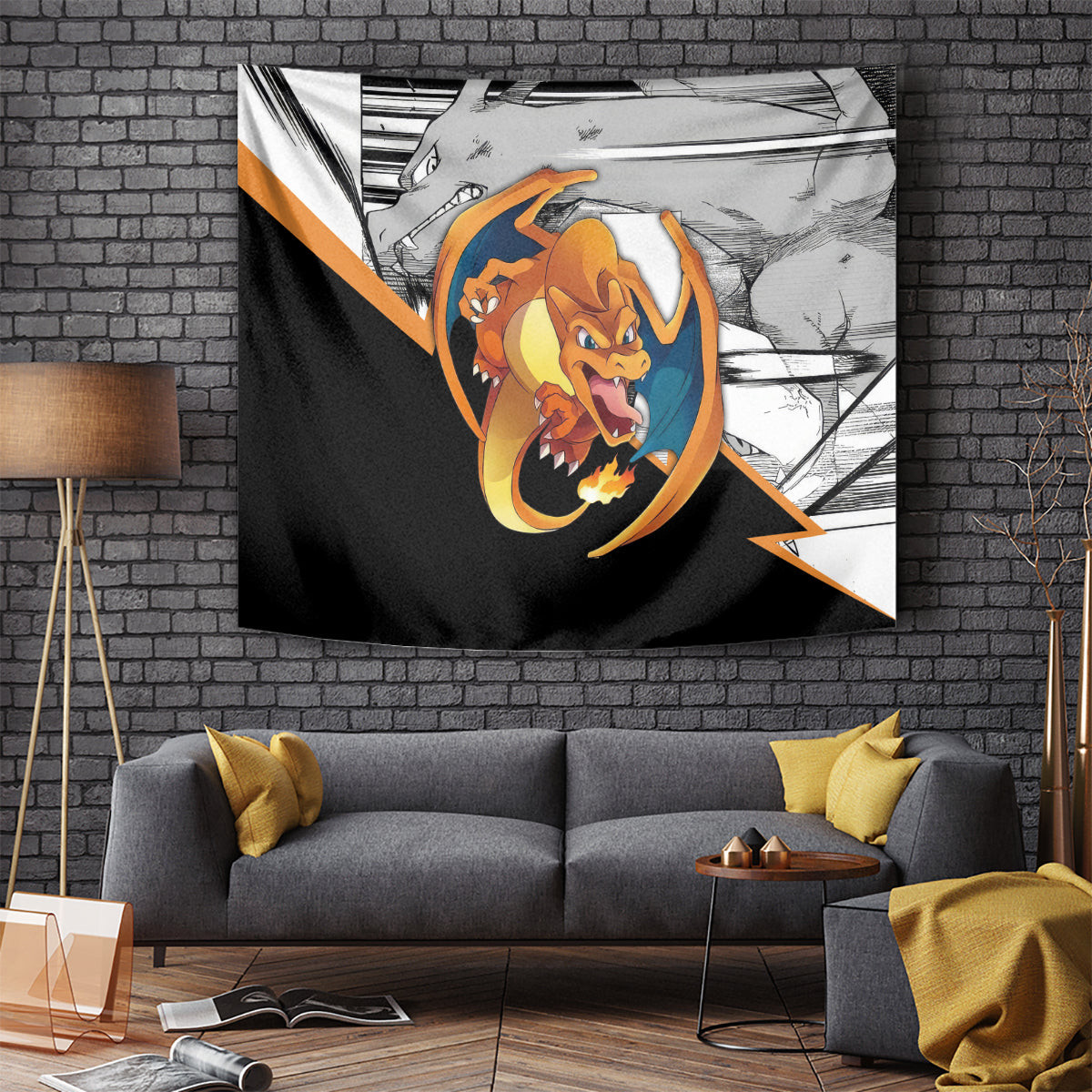 Charizard Mix Manga Tapestry