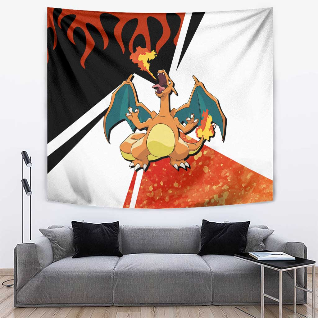 Charizard - Pokemon Tapestry Anime Style