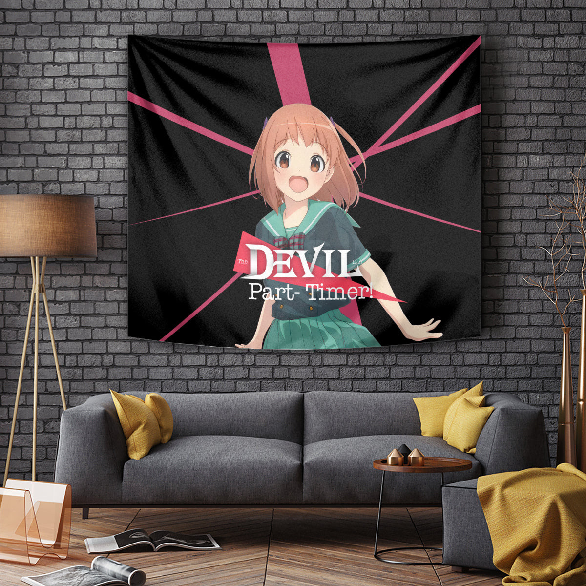 Chiho Sasaki The Devil Part Timer Tapestry Anime Style