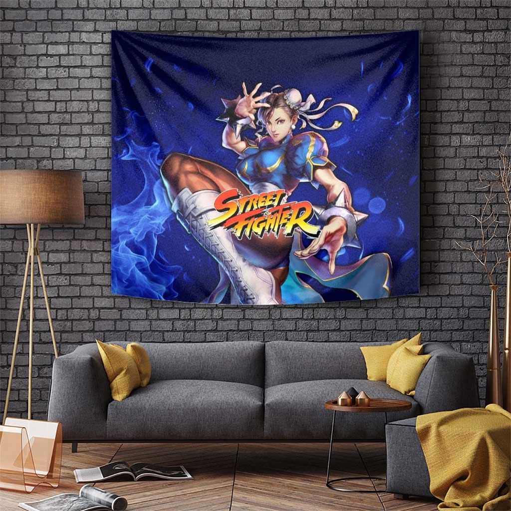 Chun Li - Street Fighter Tapestry Anime Mix Manga Style