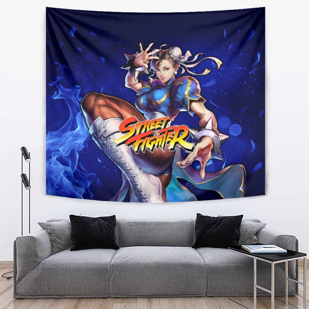 Chun Li - Street Fighter Tapestry Anime Mix Manga Style
