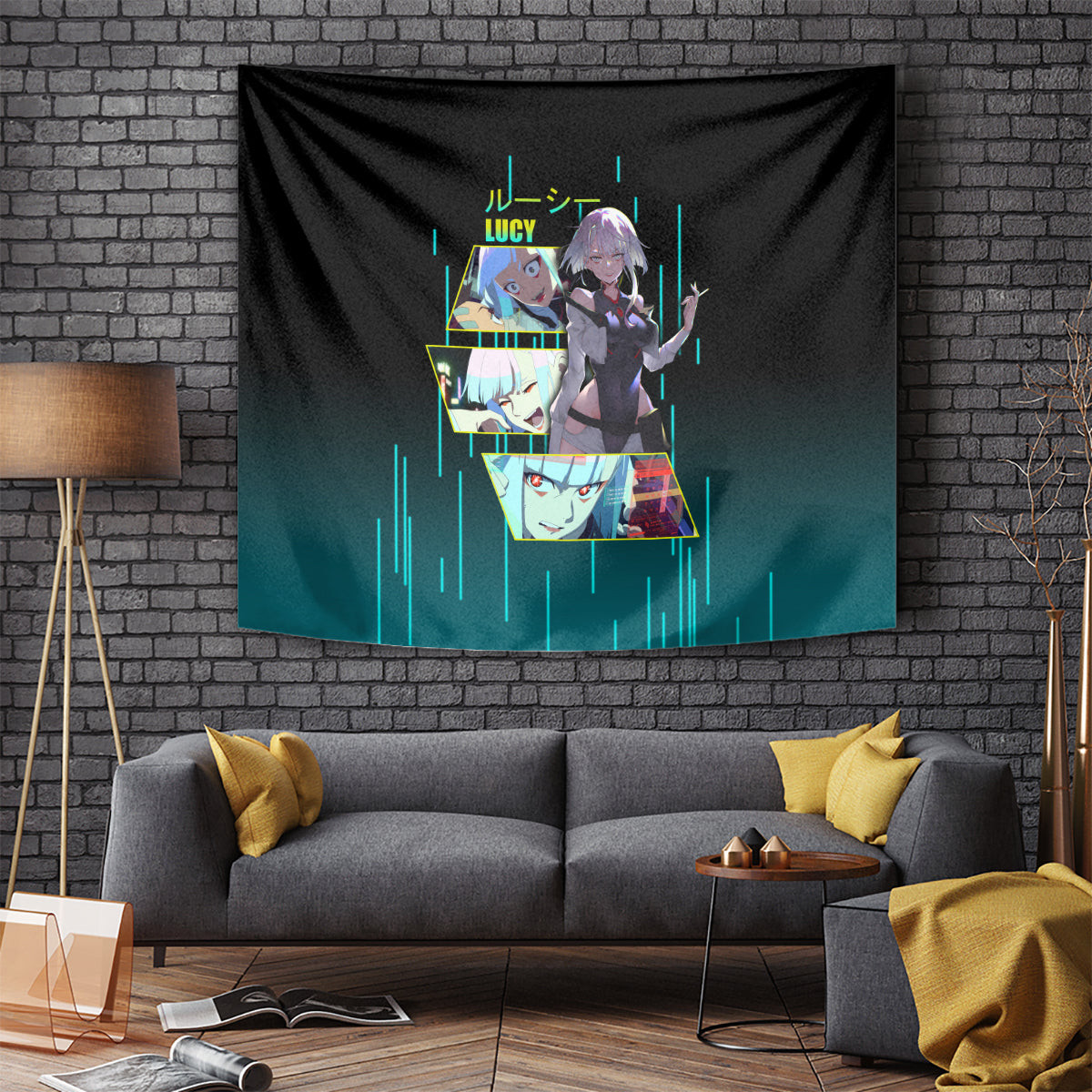 Cyberpunk Lucy Tapestry