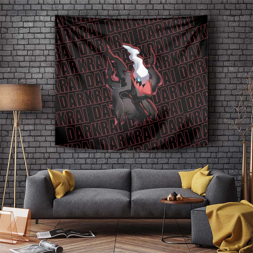 Darkrai - Pokemon Tapestry Anime Text Pattern Style
