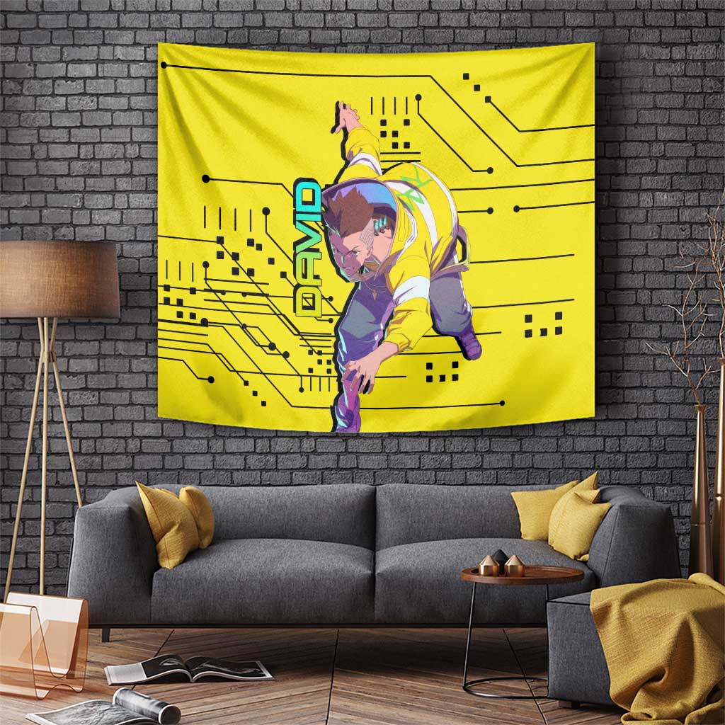 David - Cyberpunk Edgerunners Tapestry Anime Style