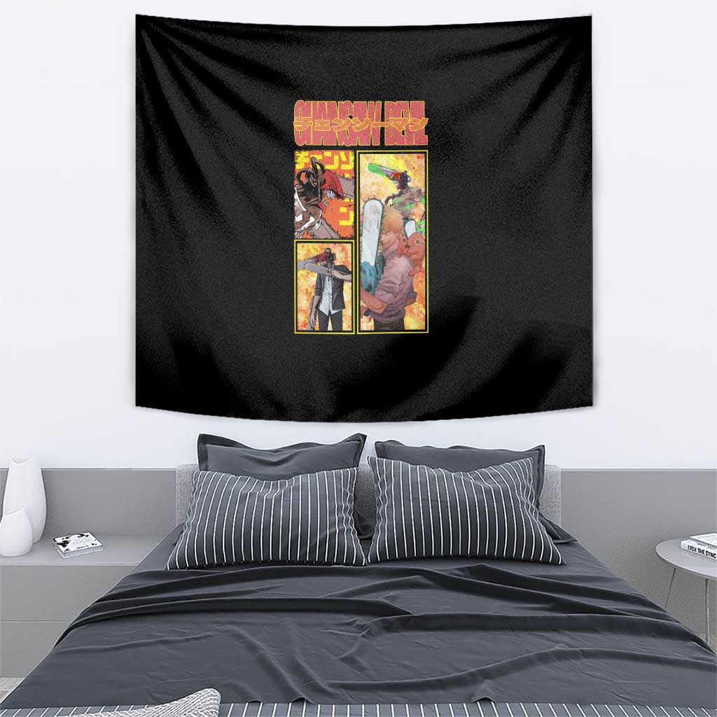 Denji Chainsaw Man Tapestry Anime Style