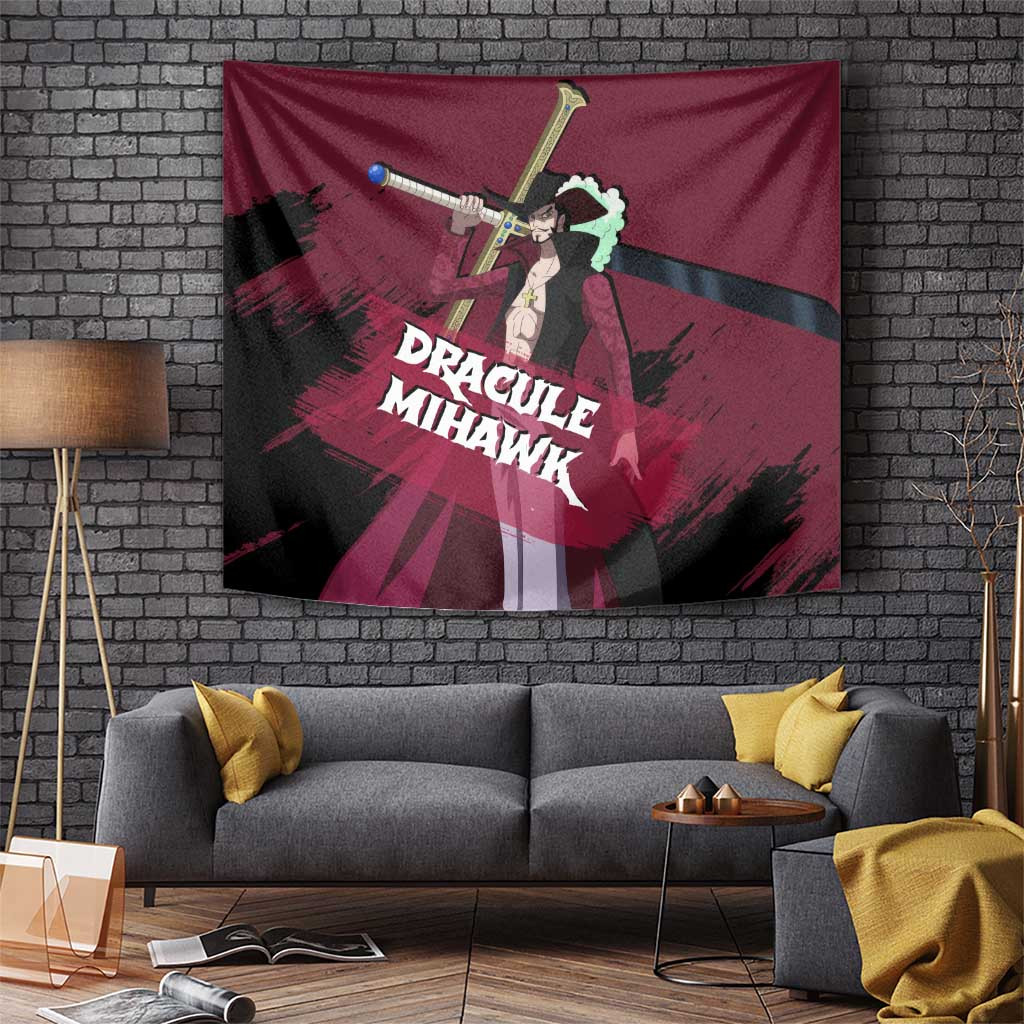 Dracule Mihawk - One Piece Tapestry Anime Style