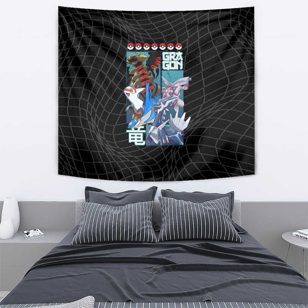 Dragon Type Pokemon Tapestry Anime Style