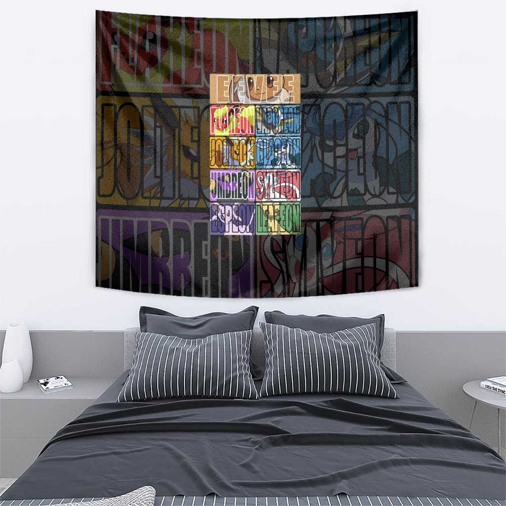 Eeveelution Pokemon Tapestry Anime Style