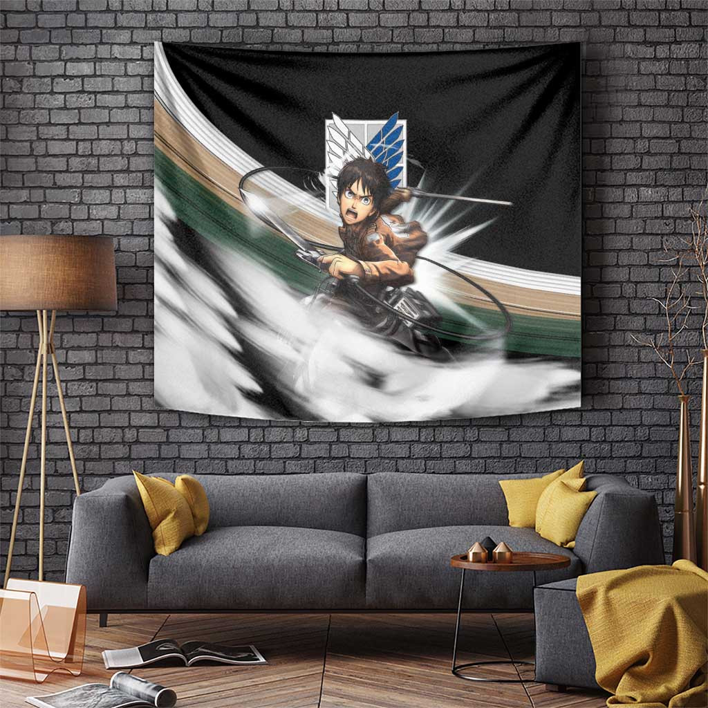 Eren Yeager - Attack On Titan Tapestry Anime Style