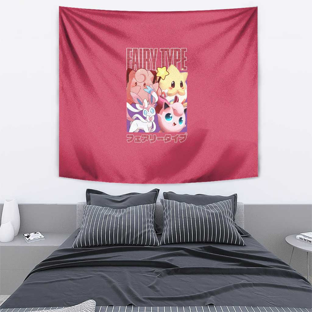 Fairy Type Pokemon Tapestry Anime Style