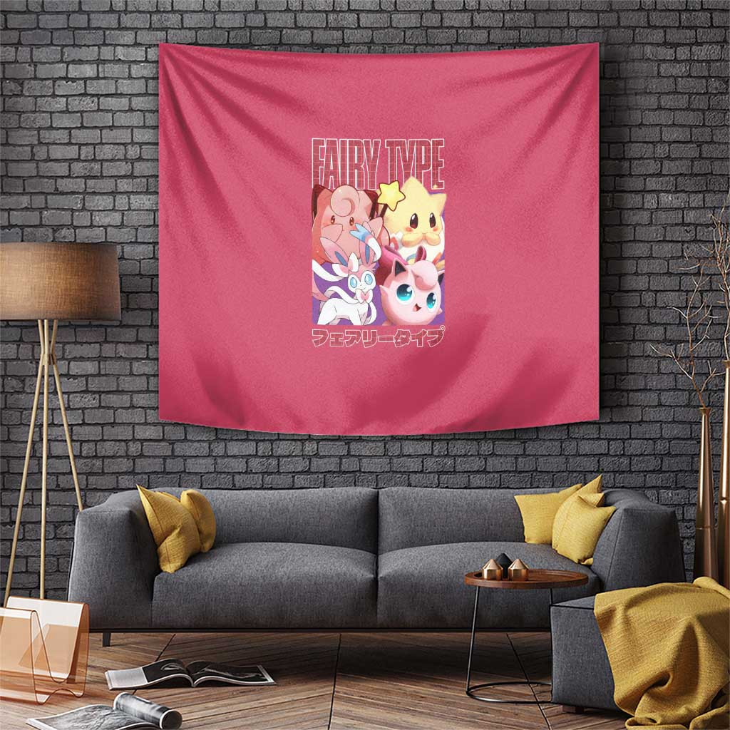 Fairy Type Pokemon Tapestry Anime Style