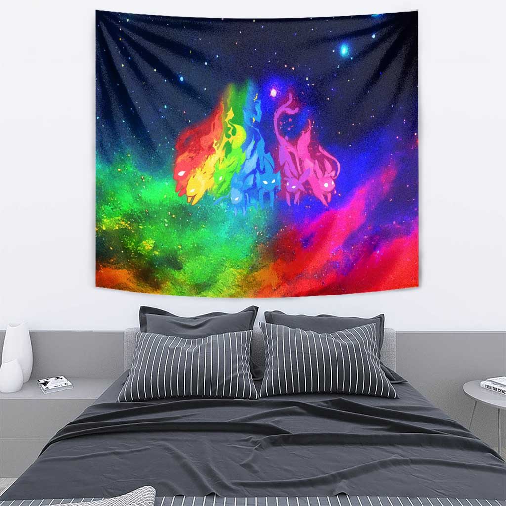 Galaxy Eveeelutions Pokemon Tapestry Anime Style