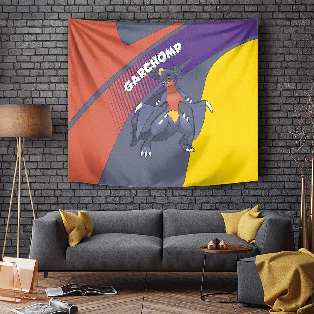 Garchomp - Pokemon Tapestry Anime Style