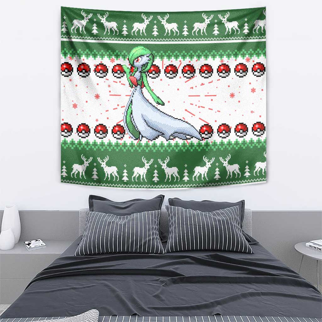 Gardevoir Pokemon Tapestry Anime Pixel Christma Pattern Style