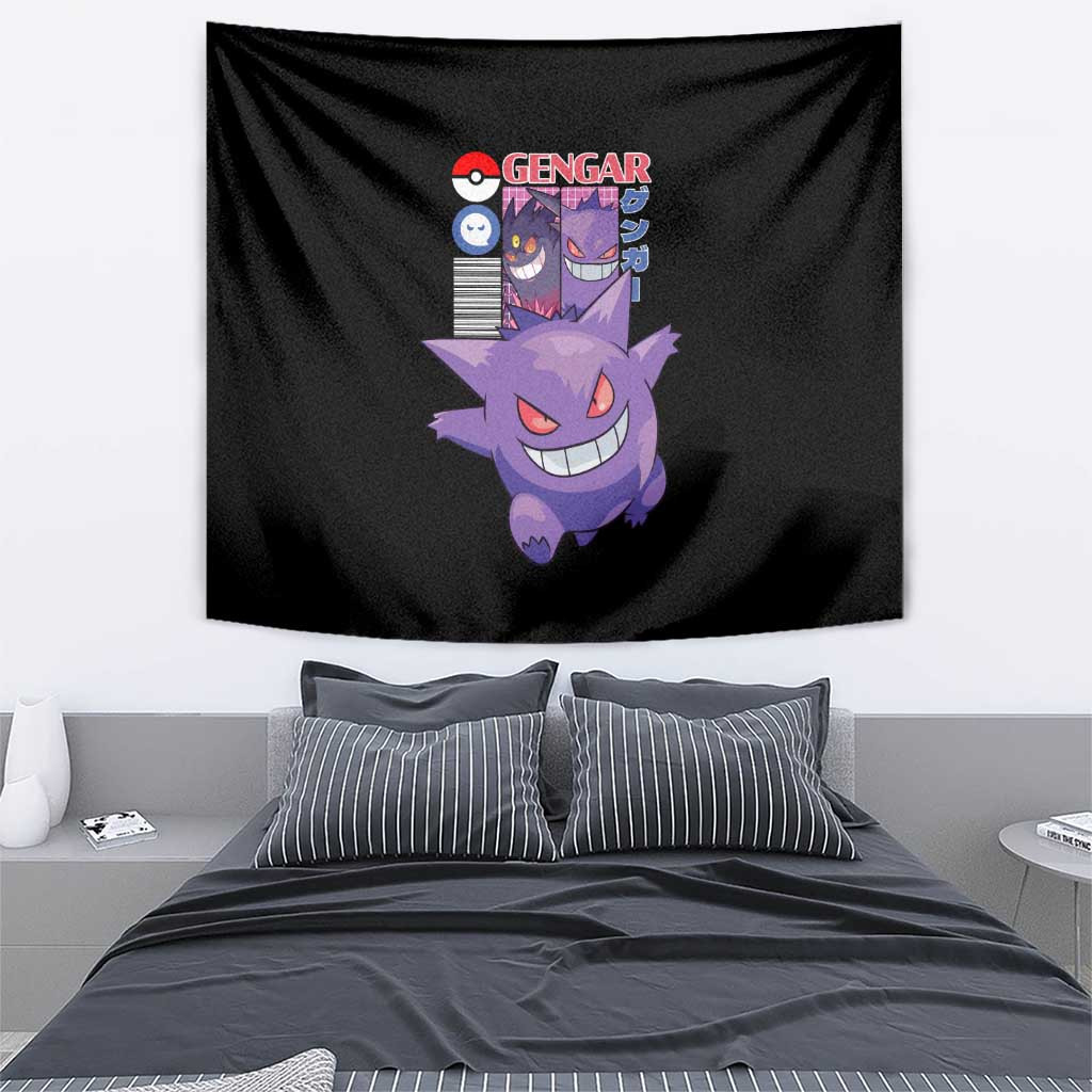 Gengar V4 Pokemon Tapestry Anime Style