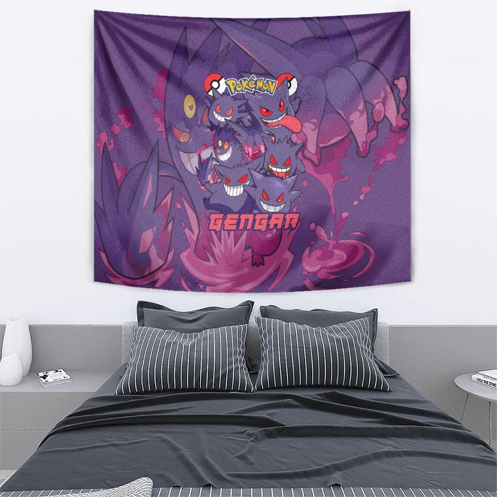 Gengar V5 Pokemon Tapestry Anime Style