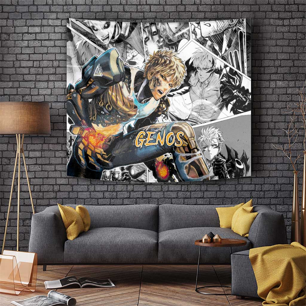 Genos - One Punch Man Tapestry Anime Mix Manga Style
