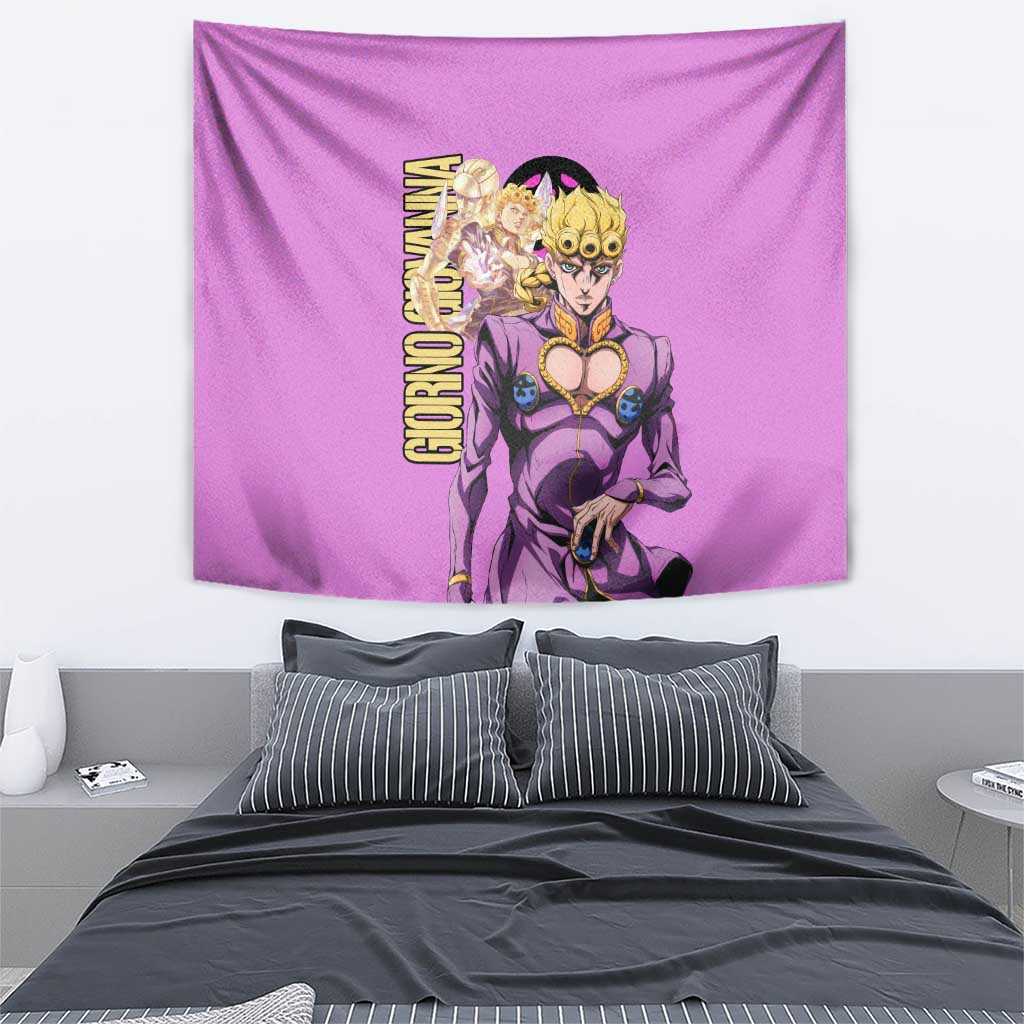 Giorno Giovanna Jojos Bizarre Adventure Tapestry Anime Style
