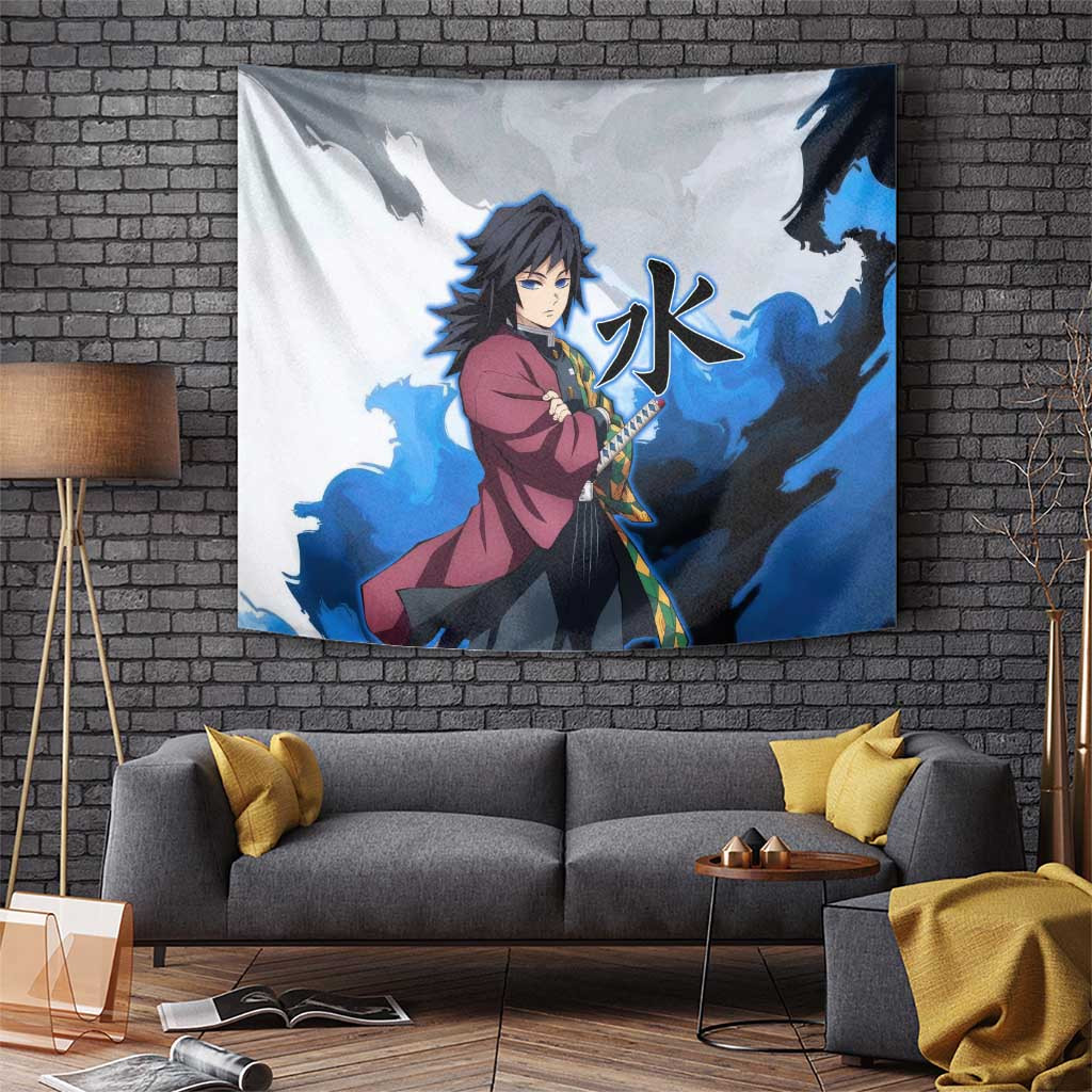 Giyu Tomioka - Demon Slayer Tapestry Anime Style