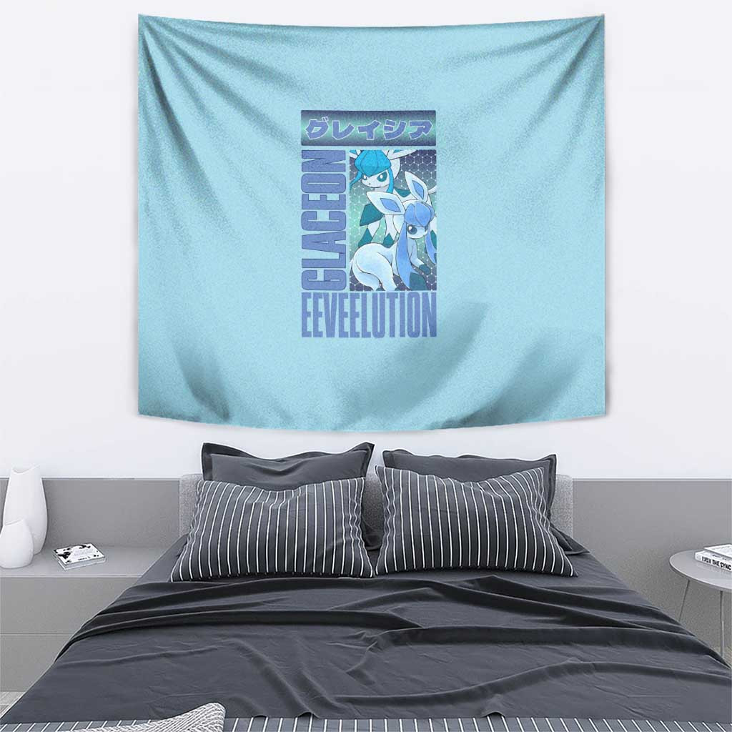 Glaceon Pokemon Tapestry Anime Style